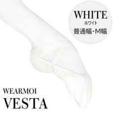 画像1: 普通幅のM幅｜ウェアモア VESTA ストレッチバレエシューズ｜ホワイト【メンズ＆ボーイズに人気】 (1)